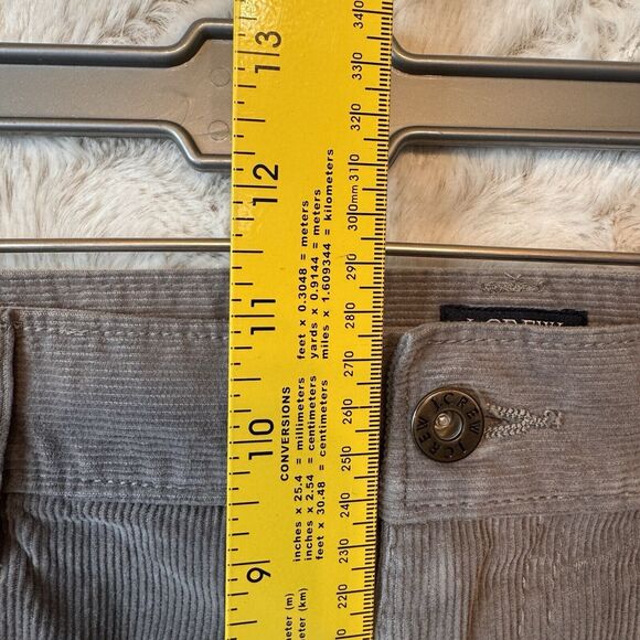 J Crew Pants Men's Corduroy 34 x 34 The Sutton Straight Fit Stretch‎ Gray Cotton - Picture 8 of 10